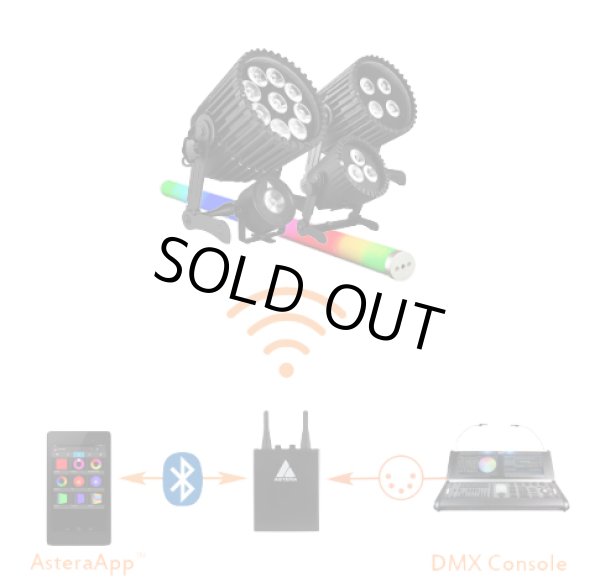 アプリを使ってのコントロールもしくは調光卓（別途販売）からのDMXコントロール