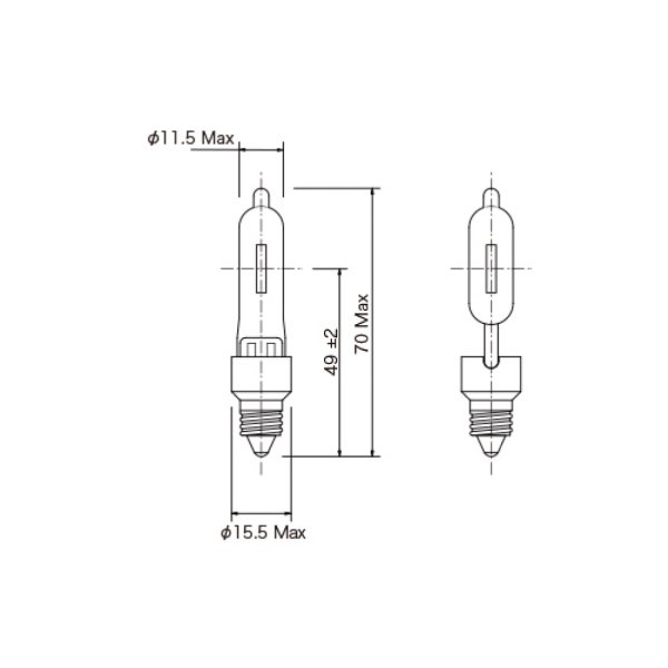 画像1: 松村 ハロゲン電球 JD 100V 60W/P/MD (1)