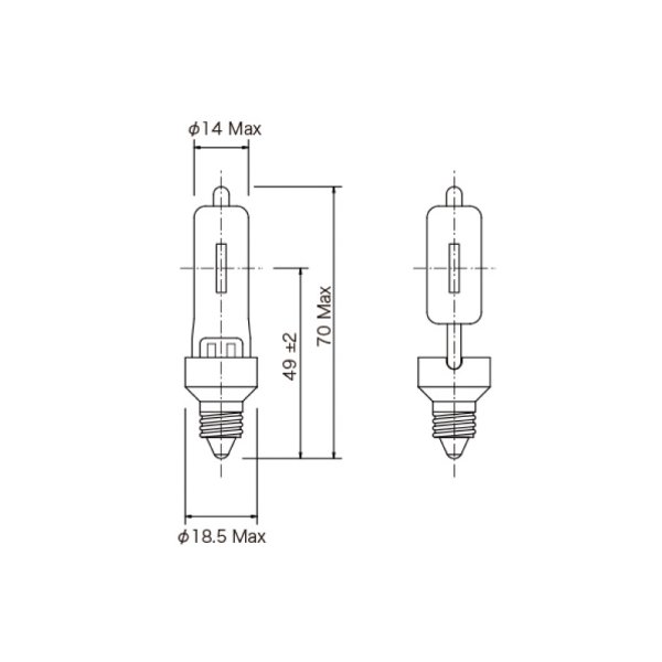 画像1: 松村 ハロゲン電球 JD 100V 150W/P/MD (1)