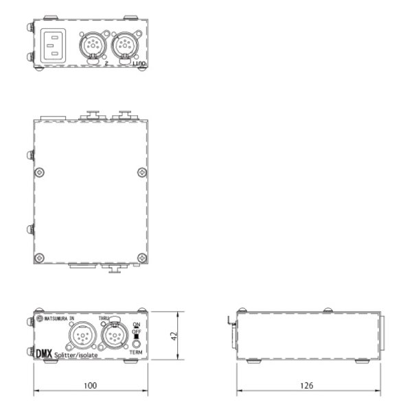 画像2: 松村 DMXスプリッタ 置形 DX-2SPI (2)