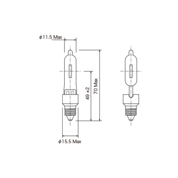 画像1: 松村 ハロゲン電球 JD 100V 100W/P/MD (1)