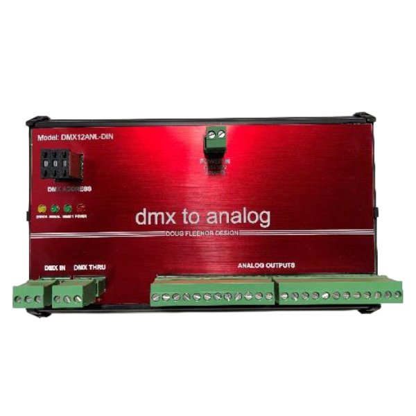 画像1: DFD DMX > アナログ0-10V変換器 12チャンネル (ダグフリーナ） 端子コネクタDINレール式 (1)