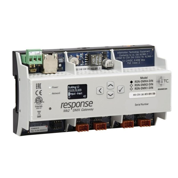 画像1: ETC Response Mk2 DMX Gateway 4-port DIN rail Gray（イーティーシー レスポンス） (1)