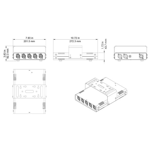 画像5: TMB ProPlex GBS Mini PoE 6-Port PortableMount Switch（ファイバーポートなし） (5)