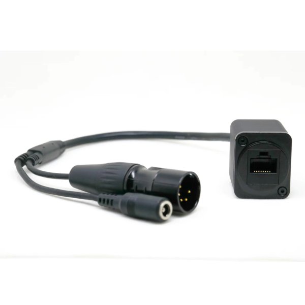 画像1: Gantom Female RJ45 to 2.1mm DC Power and 5-Pin DMX (1)