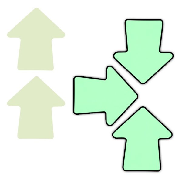 画像3: 蓄光テープ 矢印カット (3)