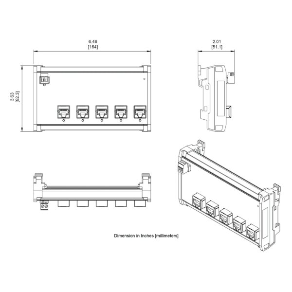 画像2: TMB ProPlex GBS 5-Port GIGABIT PoE Switch DIN Rail Mount (2)