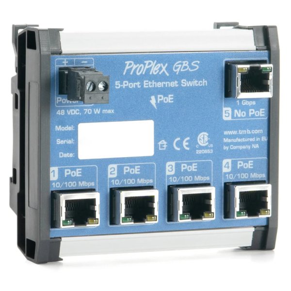 画像1: TMB ProPlex GBS 5-Port PoE Switch DIN Rail Mount (1)