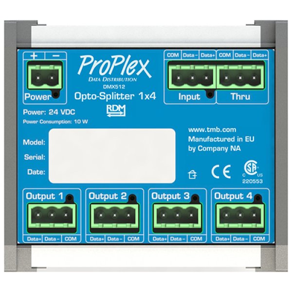 画像1: TMB ProPlex Opto-Splitter 1×4, DIN Rail Mount RDM（ティーエムビー プロプレックス） (1)