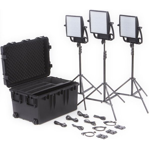 画像1: Litepanels Astra 3X Bi-Color LED Panel Traveler Trio V-Mount Kit [SKU: 935-3205]（ライトパネル アストラ） (1)