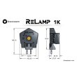 画像2: VISIONSMITH RELAMP 1K Arri T1 - Daylight (2)