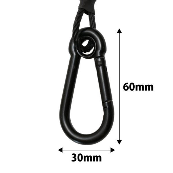 画像4: 落下防止ワイヤー 黒／直径3mm 長さ750mm (4)