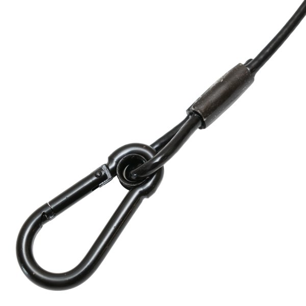 画像2: 落下防止ワイヤーPVC被覆付き 黒／直径4mm 長さ760mm (2)