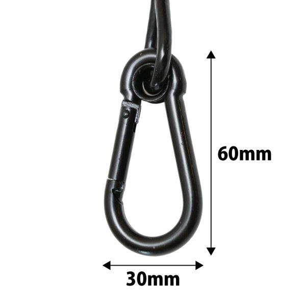 画像5: 落下防止ワイヤーPVC被覆付き 黒／直径4mm 長さ760mm (5)