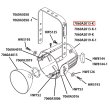 画像1: ETC Source 4 リフレクタ パーツ Reflector housing rivet assembly, single clutch, Black（黒灯体用） (1)