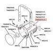 画像1: ETC Source 4 リフレクタ パーツ Reflector housing rivet assembly, double clutch, White（白灯体用） (1)
