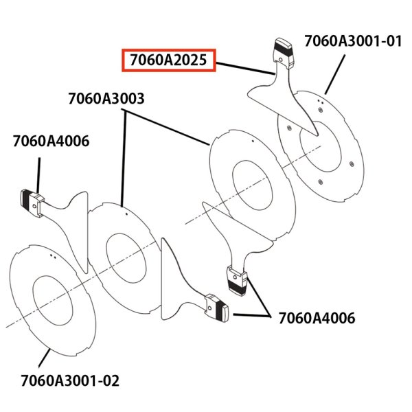 画像6: ETC Source 4 灯体前 パーツ Shutter blade assembly (6)