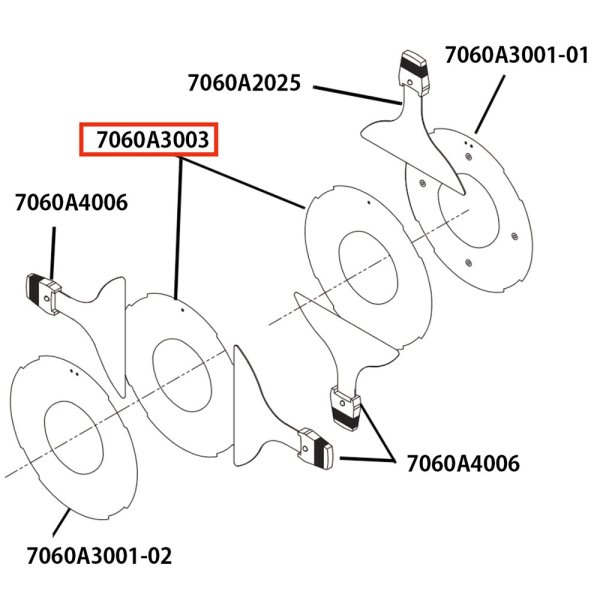 画像4: ETC Source 4 灯体前 パーツ Plate, gate (middle) (4)
