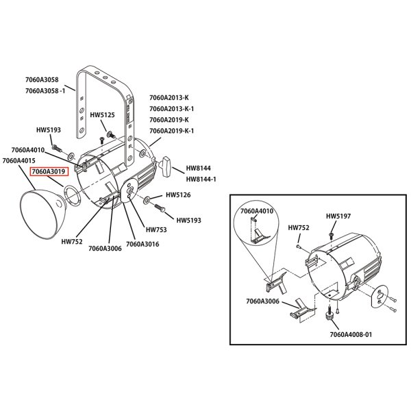 画像5: ETC Source 4 リフレクタ パーツ Spring, reflector support (5)