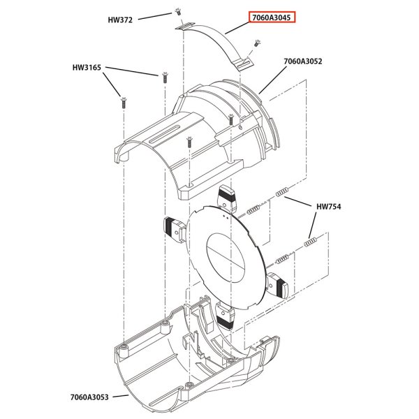 画像8: ETC Source 4 灯体前 パーツ Cover, Iris Slot, Black（黒灯体用） (8)