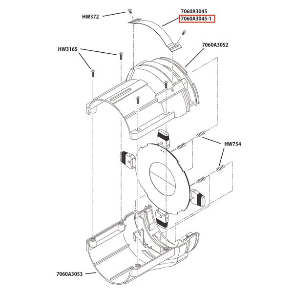 画像9: ETC Source 4 灯体前 パーツ Cover, Iris Slot, White（白灯体用） (9)