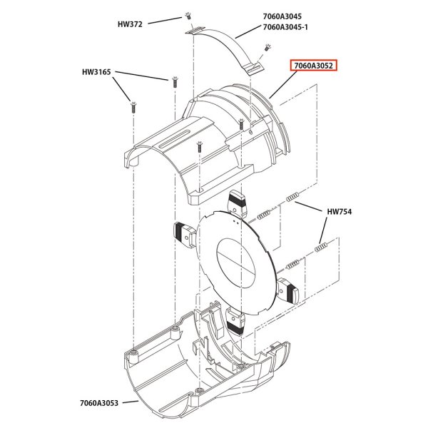 画像1: ETC Source 4 灯体前 パーツ Shutter barrel, top casting, Black（黒灯体用） (1)