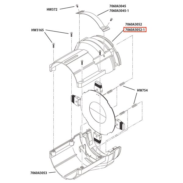 画像1: ETC Source 4 灯体前 パーツ Shutter barrel, top casting, Black（白灯体用） (1)