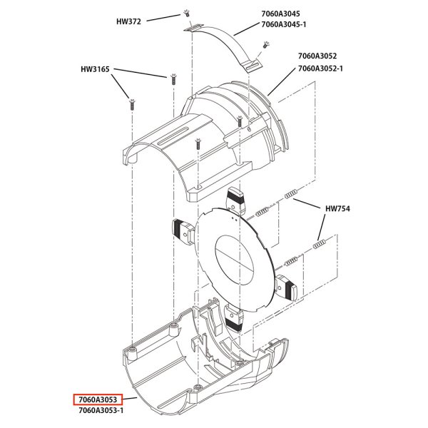 画像1: ETC Source 4 灯体前 パーツ Shutter barrel, bottom casting, Black（黒灯体用） (1)