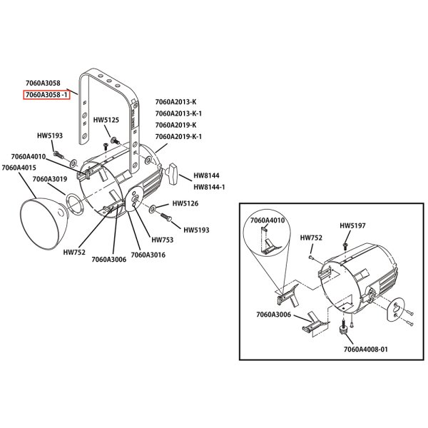 画像2: ETC Source 4 リフレクタ パーツ Bracket, Yoke, White（白灯体用） (2)
