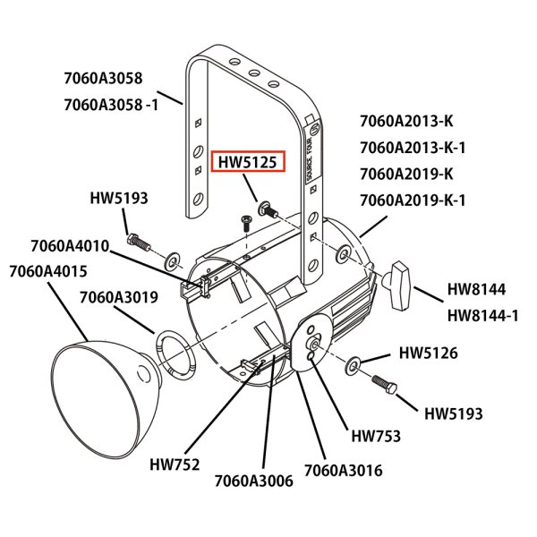 画像5: ETC Source 4 リフレクタ パーツ Bolt, carriage 5/16-18 x 3/4” LG (5)