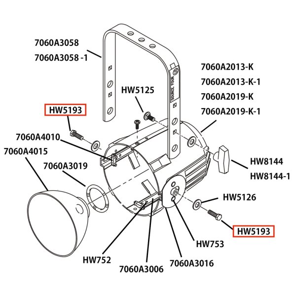 画像7: ETC Source 4 リフレクタ パーツ Bolt, hex, 5/16-18 x 3/4”, black zinc  (7)