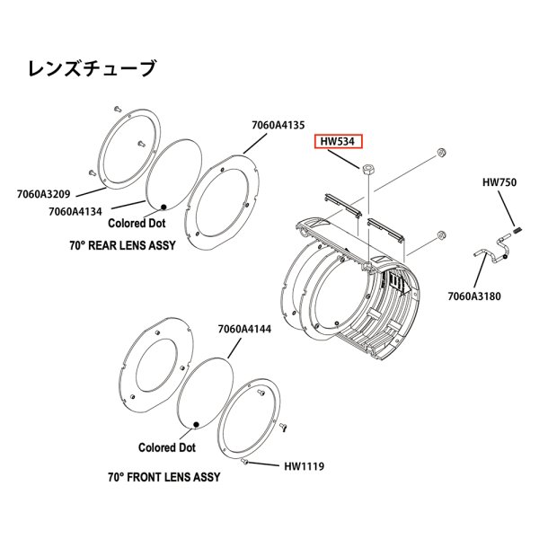 画像8: ETC Source 4 キャップ パーツ Nut, hex, 1/4-20, black zinc (8)