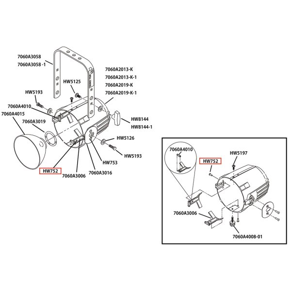 画像6: ETC Source 4 リフレクタ パーツ Rivet, machine, 3/16 x 31, oval head, black zinc (6)