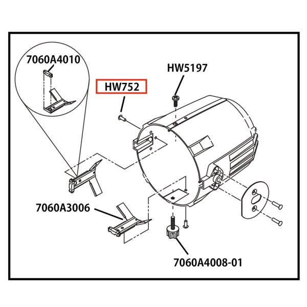 画像5: ETC Source 4 リフレクタ パーツ Rivet, machine, 3/16 x 31, oval head, black zinc (5)