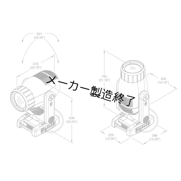 画像3: Clay Paky Axcor Wash 600 HC PCレンズ（アキシコア ウォッシュ 600 HC） (3)