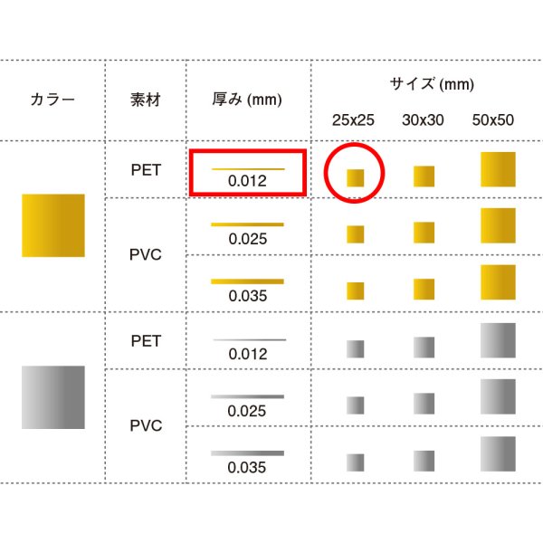 画像2: CONFETTI メタル紙吹雪 金 PET 厚み0.012mm（コンフェッティ）25×25mm角 (2)
