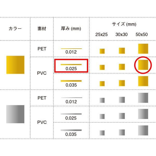 画像2: CONFETTI メタル紙吹雪 金 PVC 厚み0.025mm（コンフェッティ）50×50mm角 (2)