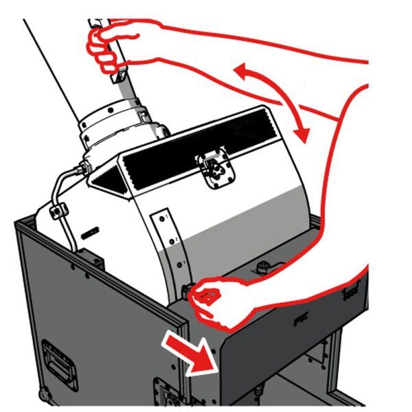 ラッパの角度調節が可能