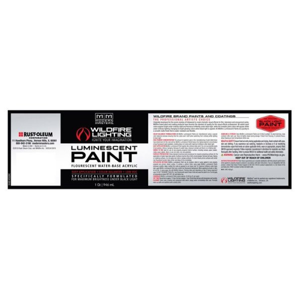 画像14: Wildfire Invisible Luminescent Paint(不可視ペイント / ブラックライト用)(ワイルドファイヤー) (14)