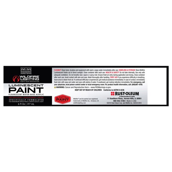 画像15: Wildfire Invisible Luminescent Paint(不可視ペイント / ブラックライト用)(ワイルドファイヤー) (15)