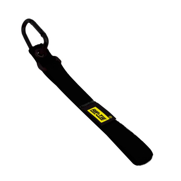 画像1: RIP-TIE キャリングテープホルダー（個包装１本パック）／19mmX400mm　ハトメ付き：黒 (1)