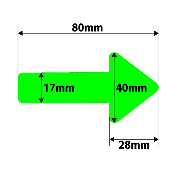 画像3: カット蓄光テープ 矢印「→」 (3)