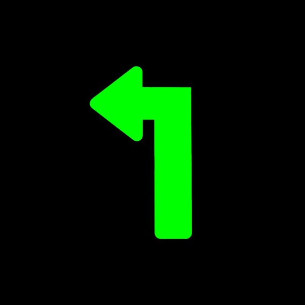 画像2: カット蓄光テープ 左矢印「↑」 (2)