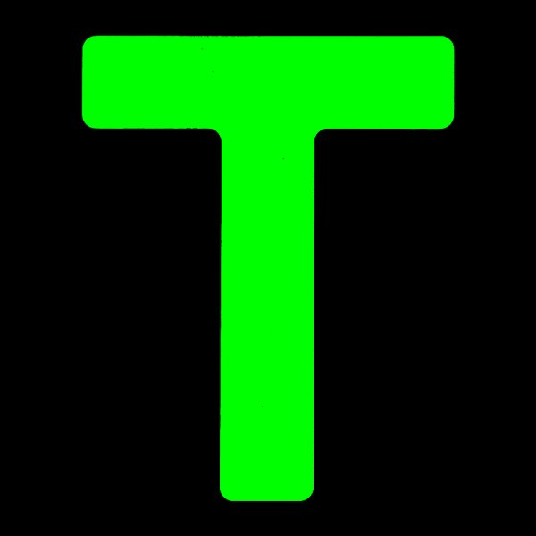 画像2: カット蓄光テープ「T」 (2)