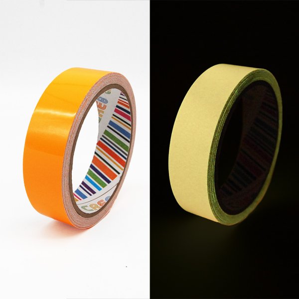 画像2: カラー蓄光テープ イエロー 2.5cm幅 (2)