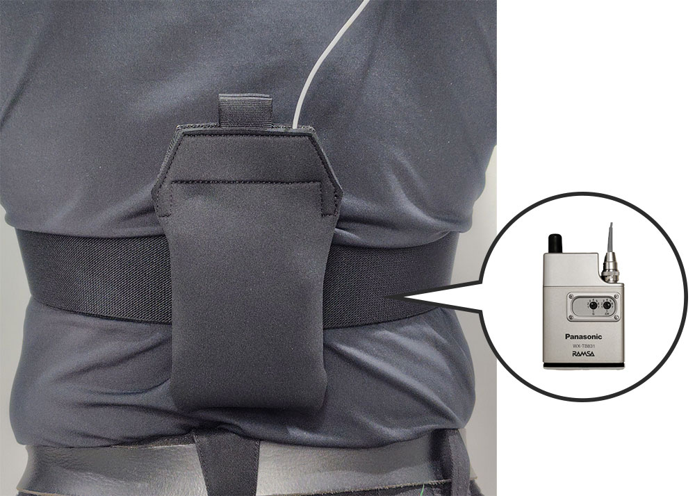 Panasonic WX-TB831 縦位置で装着した様子