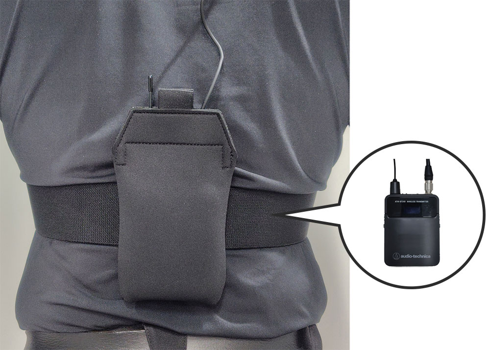 Audio Technica ATW-DT3101 縦位置で装着した様子