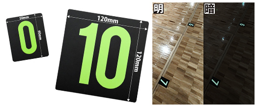 数字蓄光プレート